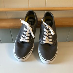 * VANS Off the Wall Unisex Low Cut Grey Fashion Sneakers Women’s size 9.5US